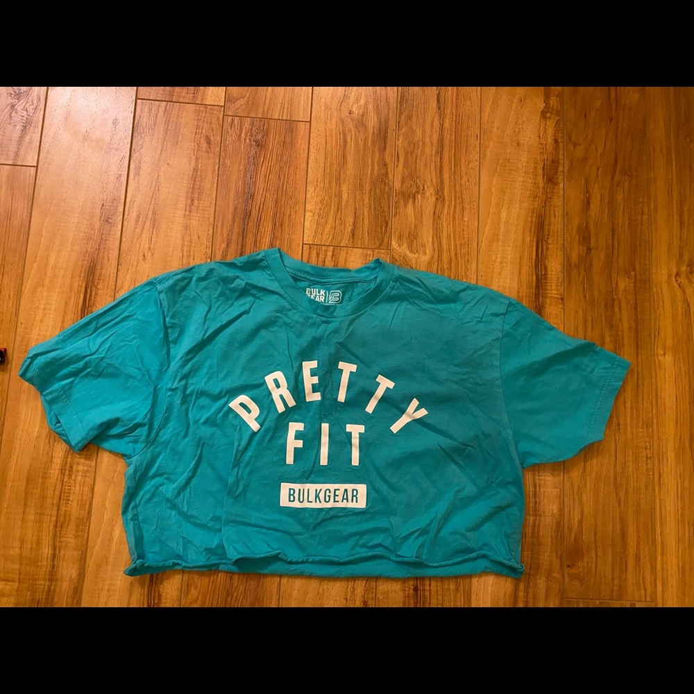 Blue Bulkgear bf style workout tee, LARGE